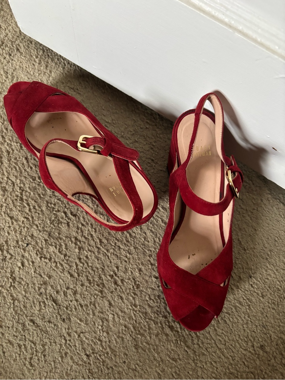 Suede Platform Wedge Heels - Picture 10 of 12